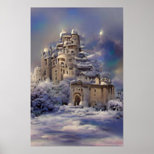 Poster Château de Retro, Château Vintage, Poste de Châtea