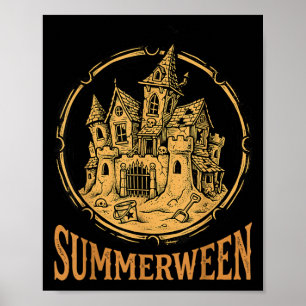 Poster Château de sable hanté de l'art de Summerween