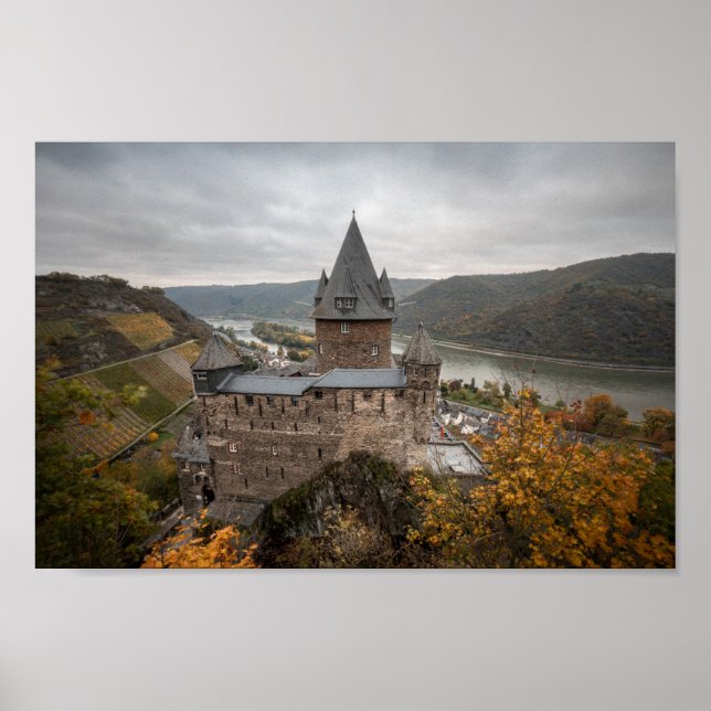 Poster Château de Stahleck Bacharach Allemagne (Devant)