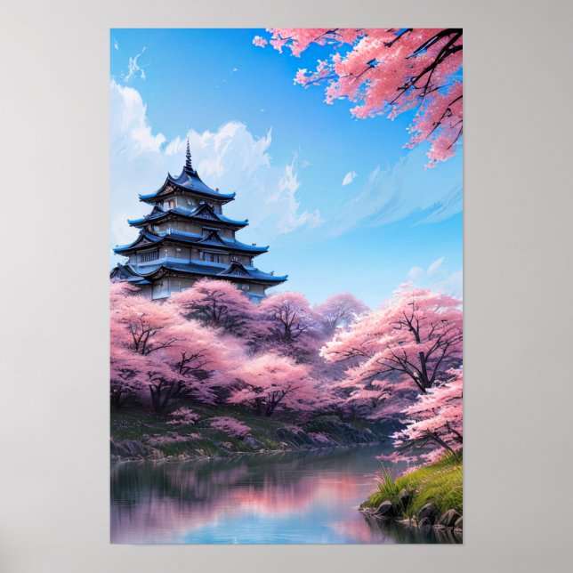 Poster Château des Fleurs de Cerisiers (Devant)