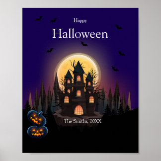 Poster Château d'Halloween