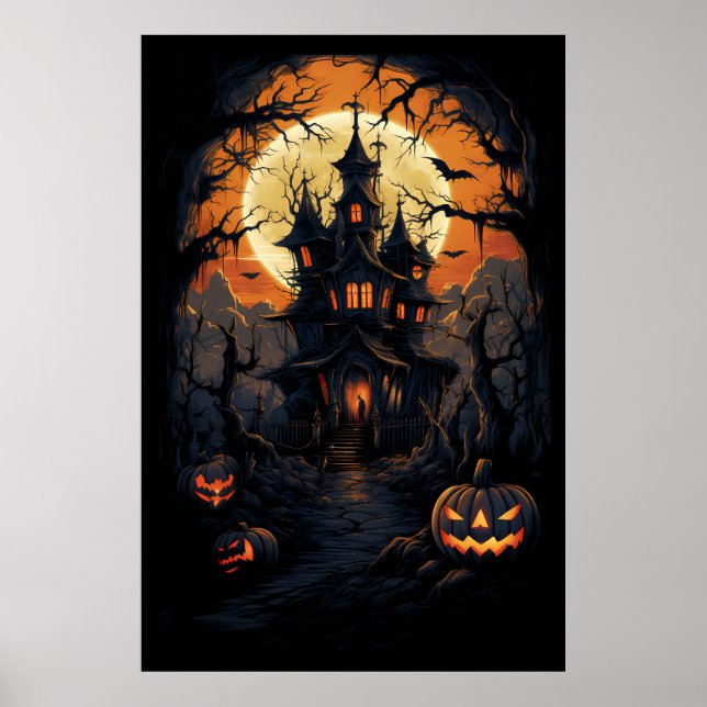 Poster Château d'Halloween Scarecrow (Devant)