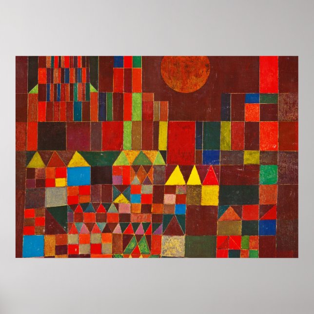 Poster Château et soleil, 1928 par Paul Klee (Devant)