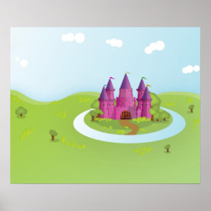 Poster Château FairyTail Édition Pixelisée