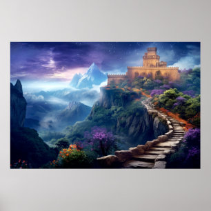 Poster Château Forteresse Autre Monde Dimension Fantastiq