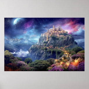 Poster Château Forteresse Autre Monde Dimension Fantastiq