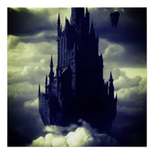 Poster Château gothique sombre