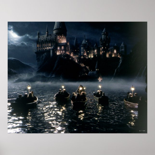 Poster Château Harry Potter | Arrivée à Hogwarts (Devant)