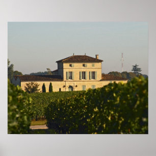 Poster Château Lafleur Petrus et vignoble, dans Pomerol,