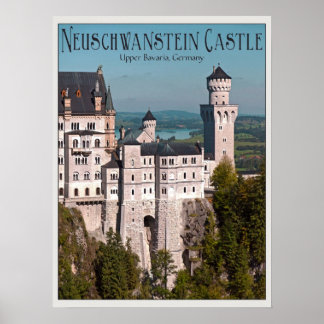 Poster Château Neuschwanstein de Marienbrücke - Français