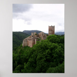 Poster Château Saint Ulrich, Ribeauvillé. Alsace, France