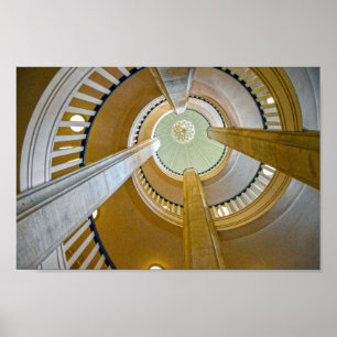 Poster Château Schwerin Escalier Spiral en Allemagne