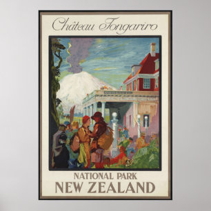 Poster Château Tongariro Nouvelle-Zélande