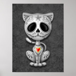 Poster Chaton foncé de sucre de zombi