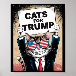 Poster Chatons et canards pour Trump Vance chats pour Tru
