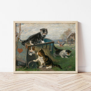 Poster Chatons Jouer   Julius Adam le Jeune