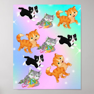 Poster Chatons joueuses