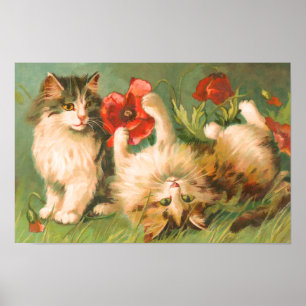 Poster Chatons vintages