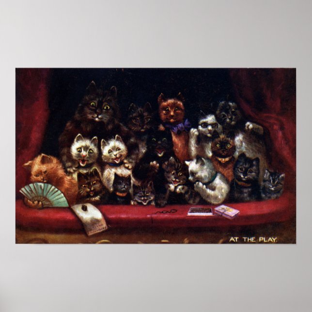 Poster Chats au Théâtre pour une pièce Louis Wain (Devant)