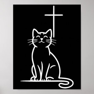 Poster Chats Chrétiens Domestiques Aiment Jésus Soyez Heu