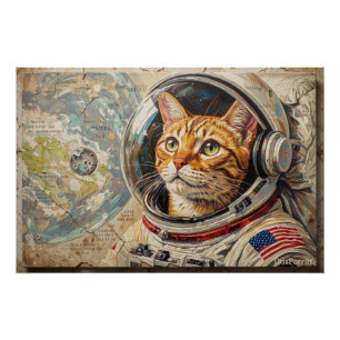 POSTER CHATS DANS L'ESPACE 8