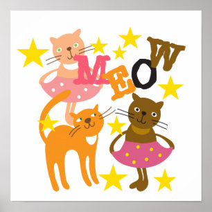 Poster Chats dansants