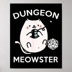 Poster Chats de joueur de Rpg Quête secondaire Drôle Nerd