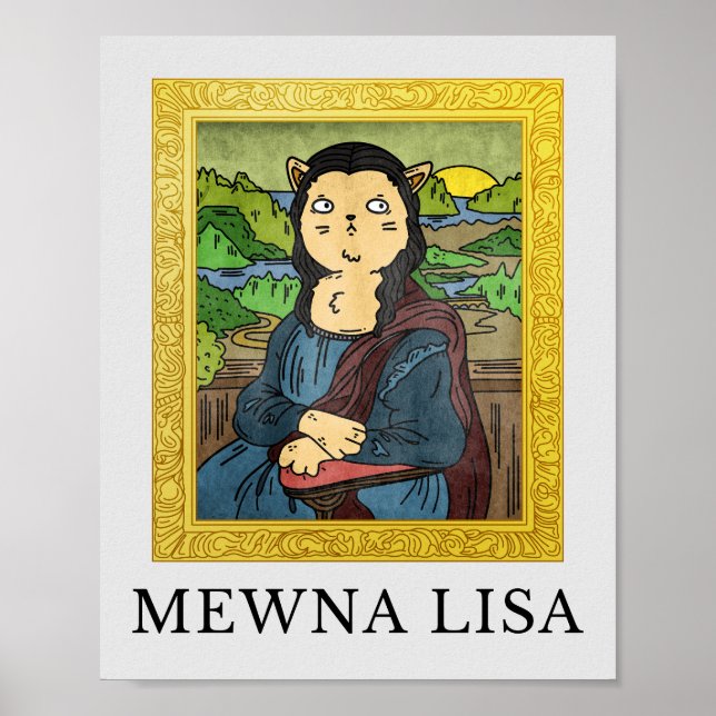 Poster Chats et Chiens Modèle avec des peintures célèbres (Devant)