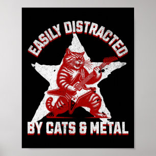 Poster Chats Et Fan Métal Musique Metalhead Heavy Rock St