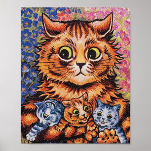 Poster Chats Et Ses Chatons Louis Wain