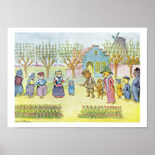 Poster Chats hollandais, Louis Wain