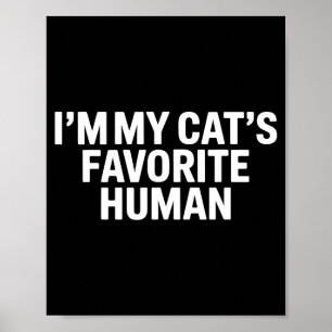 Poster Chats Humains préférés Hommes Femmes Enfants Maman