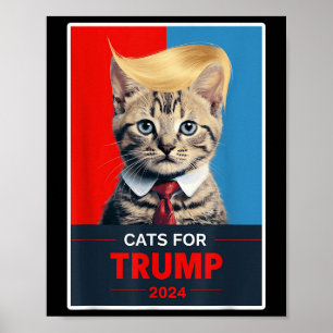 Poster Chats Pour L'Élection Trump 2024 _1