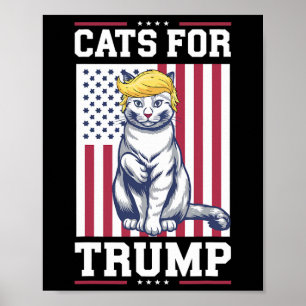 Poster Chats Pour Trump 2024 Vote Président Donald Trump