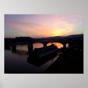 Poster Chattanooga au coucher du soleil