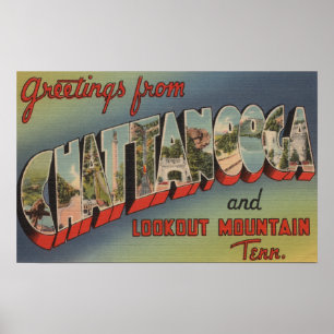 Poster Chattanooga, Tennessee - grandes scènes 2 de