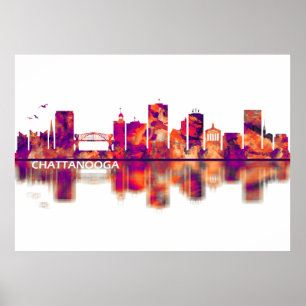 Poster Chattanooga Tennessee Skyline