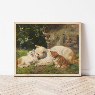 Poster Chatte avec Chatons Julius Adam le Jeune