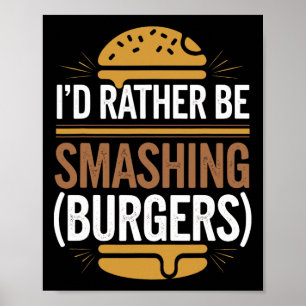 Poster Chauffage Burger Lover Grillé Cheeseburger Plat To
