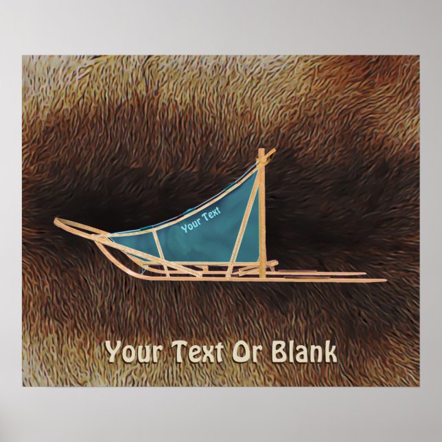 Poster Chaussée De Chien Sur Fourrure De Caribou (Devant)