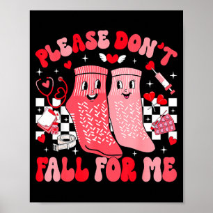 Poster Chaussettes antidérapantes de la Saint-Valentin po