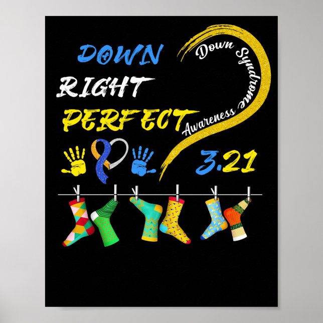 Poster Chaussettes de sensibilisation de la Journée mondi (Devant)