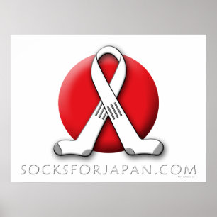 Poster Chaussettes pour l'art d'affiche du Japon