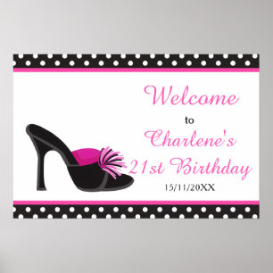 Poster Chaussures à talons noirs pour anniversaire