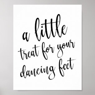 Poster Chaussures de danse Chaussures Noir et Blanc 8x10 