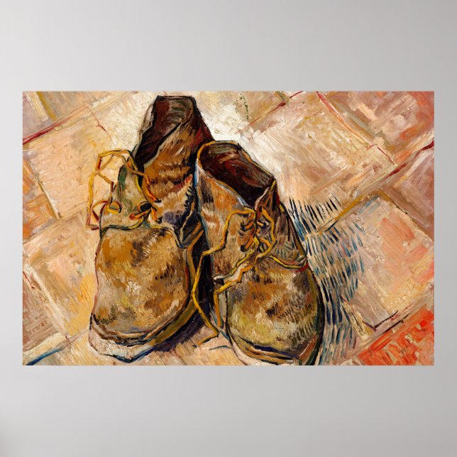 Poster Chaussures de Van Gogh Peinture Art (Devant)