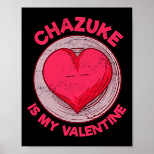 Poster Chazuke est mon valentin nourriture japonaise drôl