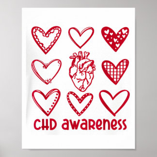Poster Chd Awareness Heart Anatomical Heart Disease Month