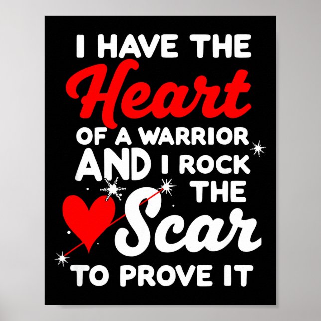 Poster Chd Awareness I Have Heart Of Warriors &amp; I Roc (Devant)