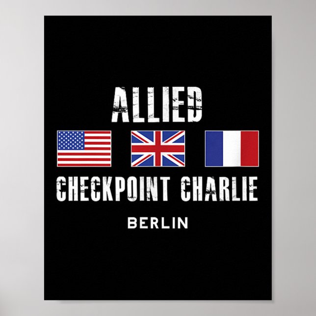 Poster Checkpoint Charlie Guerre froide Berlin Mur Est Al (Devant)